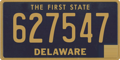 DE license plate 627547