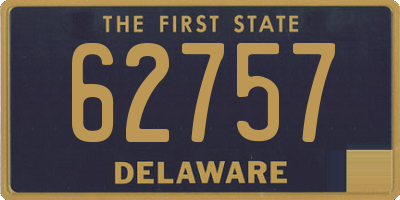DE license plate 62757