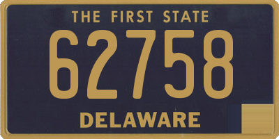 DE license plate 62758