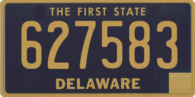 DE license plate 627583