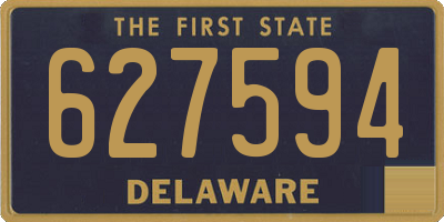 DE license plate 627594
