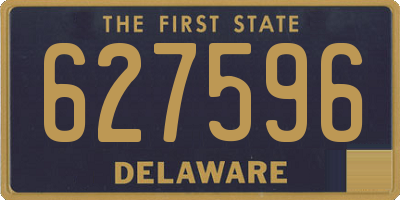 DE license plate 627596