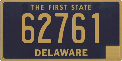 DE license plate 62761