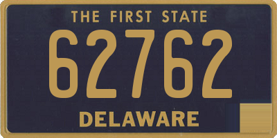 DE license plate 62762