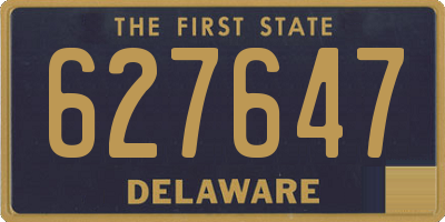 DE license plate 627647