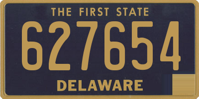 DE license plate 627654