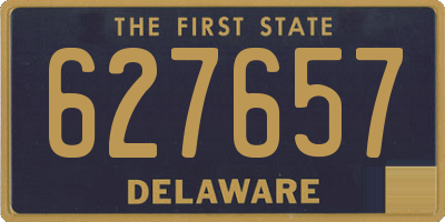 DE license plate 627657