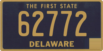 DE license plate 62772