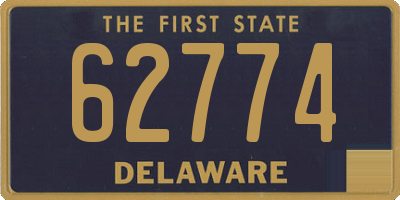 DE license plate 62774