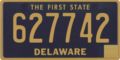 DE license plate 627742