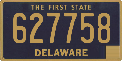DE license plate 627758