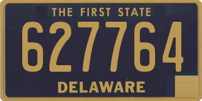 DE license plate 627764