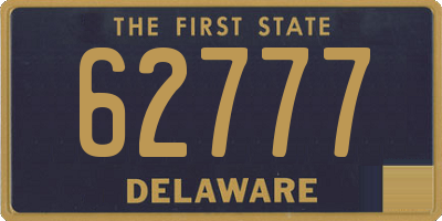 DE license plate 62777
