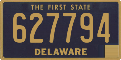 DE license plate 627794