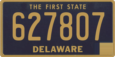 DE license plate 627807