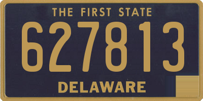 DE license plate 627813