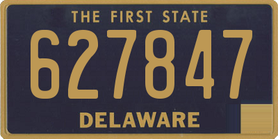 DE license plate 627847