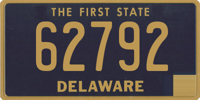 DE license plate 62792