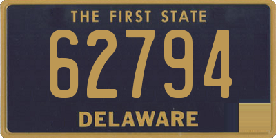 DE license plate 62794