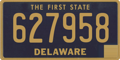 DE license plate 627958
