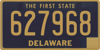 DE license plate 627968