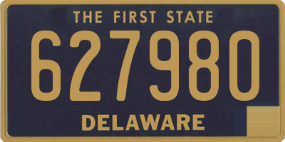 DE license plate 627980