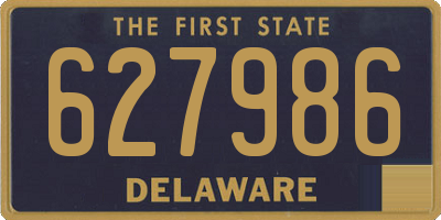 DE license plate 627986