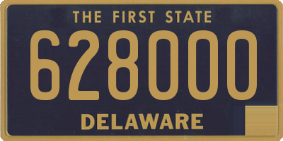 DE license plate 628000