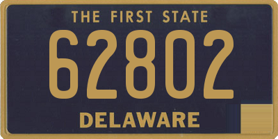 DE license plate 62802