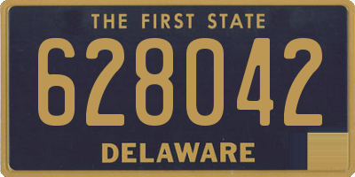 DE license plate 628042