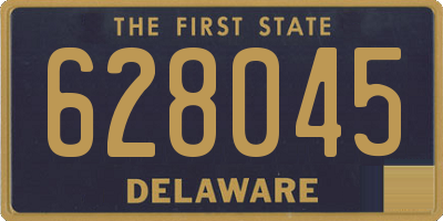 DE license plate 628045