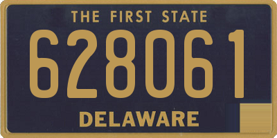 DE license plate 628061