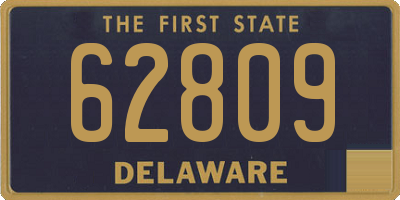 DE license plate 62809