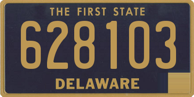 DE license plate 628103