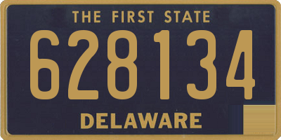 DE license plate 628134