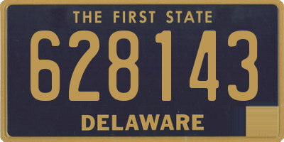 DE license plate 628143