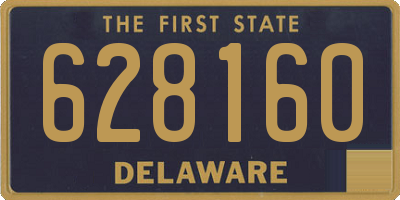 DE license plate 628160