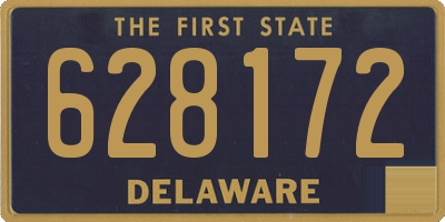 DE license plate 628172