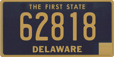 DE license plate 62818