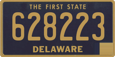 DE license plate 628223
