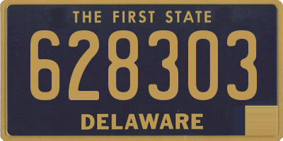 DE license plate 628303