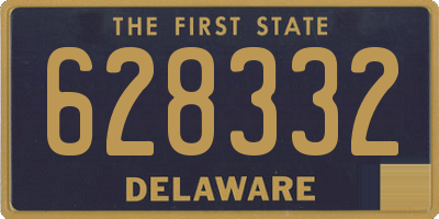 DE license plate 628332