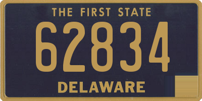 DE license plate 62834