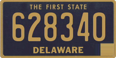 DE license plate 628340