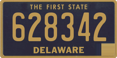 DE license plate 628342