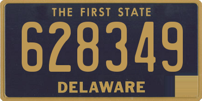 DE license plate 628349