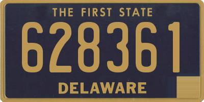 DE license plate 628361