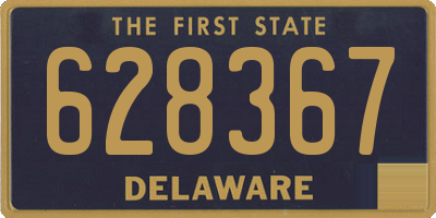 DE license plate 628367