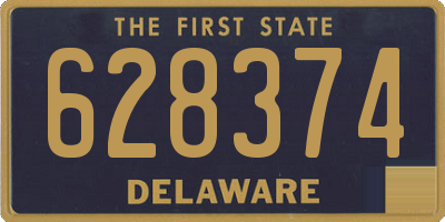 DE license plate 628374