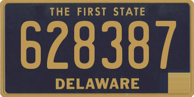DE license plate 628387